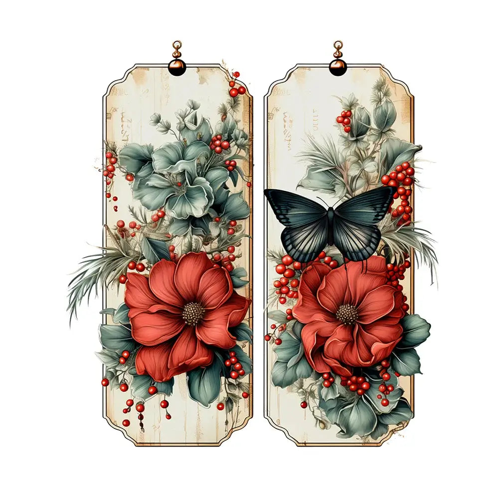 Vintage Saffron Butterfly 5D DIY Full Round / Square Diamond Painting