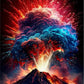 Volcano diamond painting