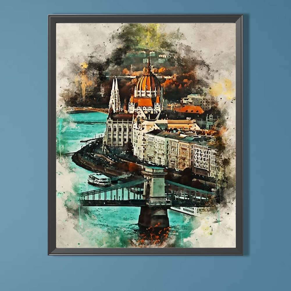 Watercolour Budapest 5D DIY Diamond Painting Kit