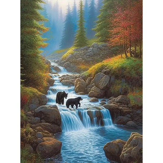 Waterfall View Full Round / Square Diamond painting