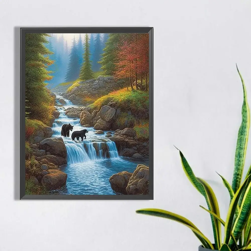 Waterfall View Full Round / Square Diamond painting kit