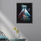 wedding dress with pigeon diamond artcraft