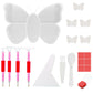 Transparent  Butterfly Shaped Diamond Painting Beads Trays And Drill Pens Kit A
