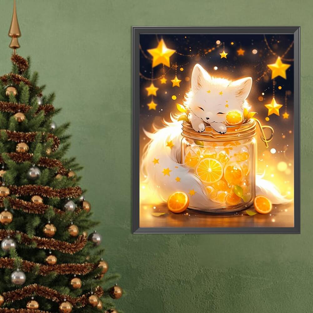 White Fox 5D DIY Diamond Painting Kit
