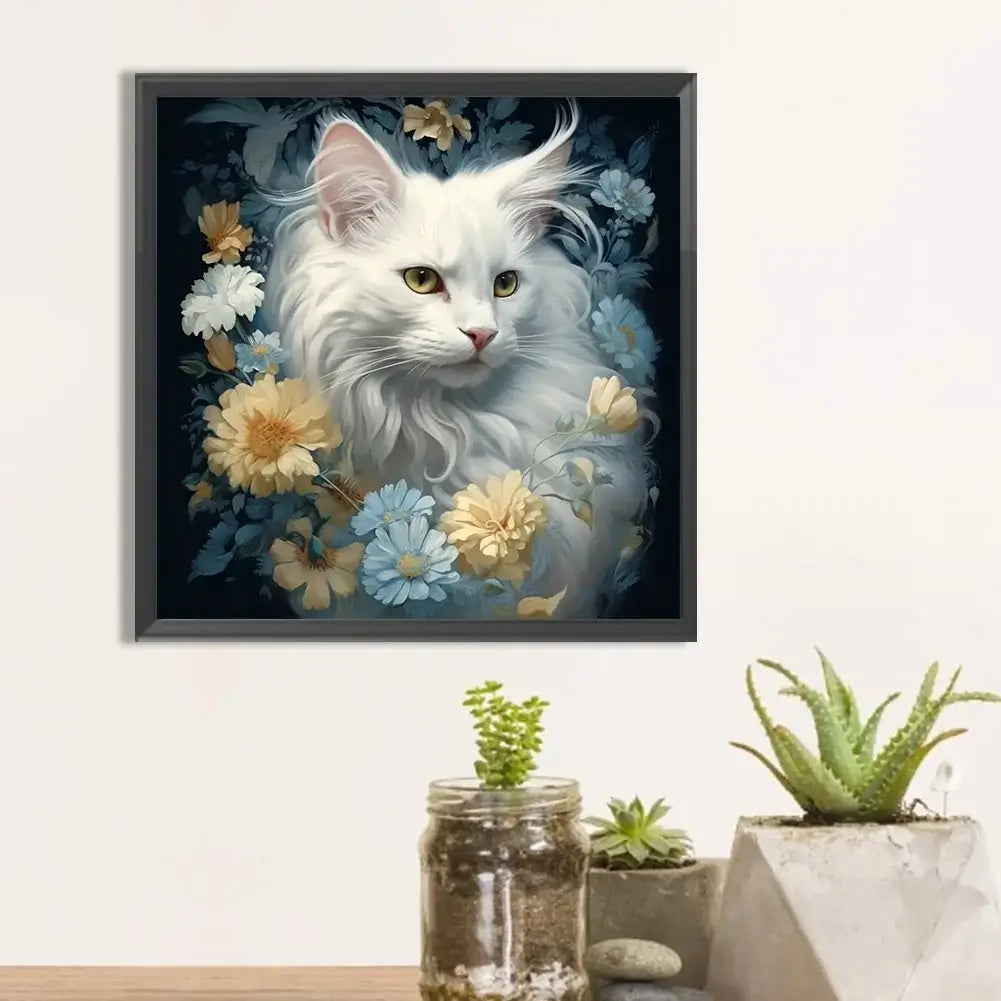 White Kitten 5D DIY Diamond Painting Kit