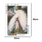 white peacock diamond painting kit canvas size