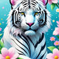 White Tiger Diamond Painting