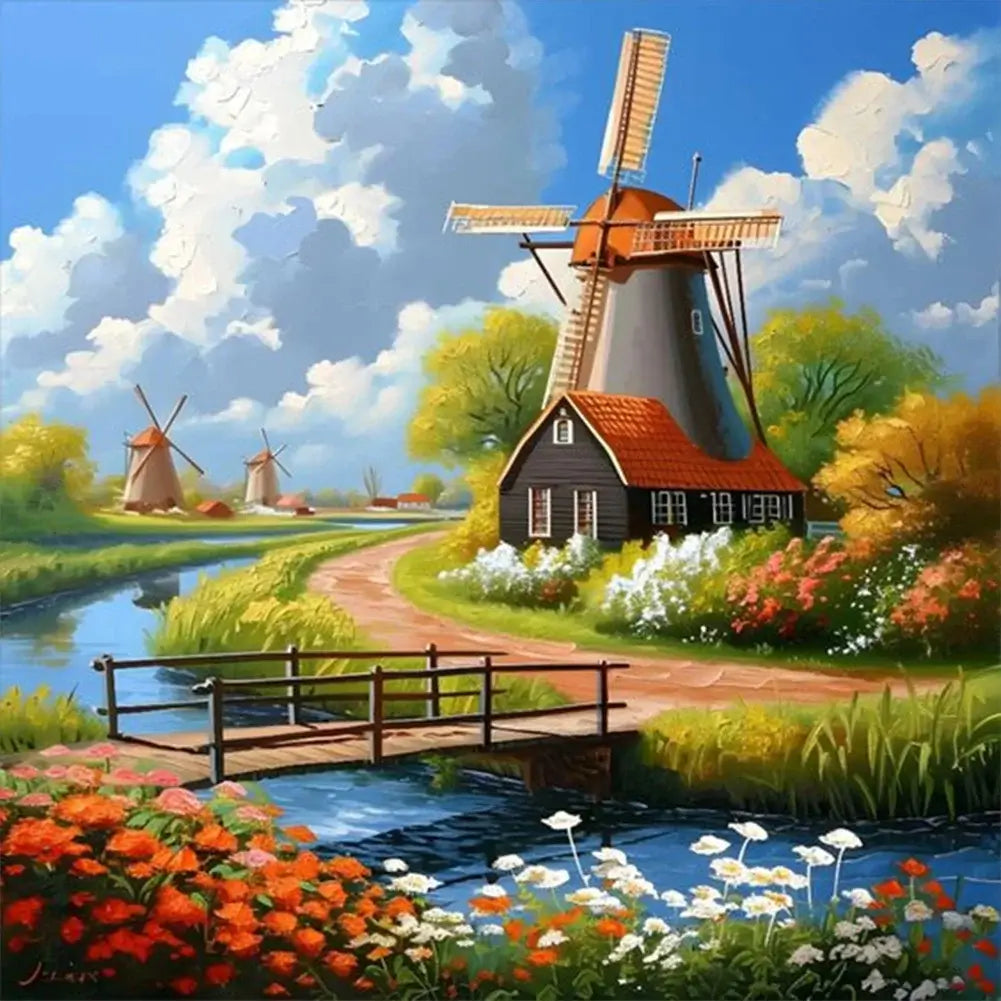 5D DIY Windmill Diamond Painting