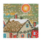 cartoon winter town diamond art