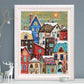 winter town diy 5d diamond painting kit