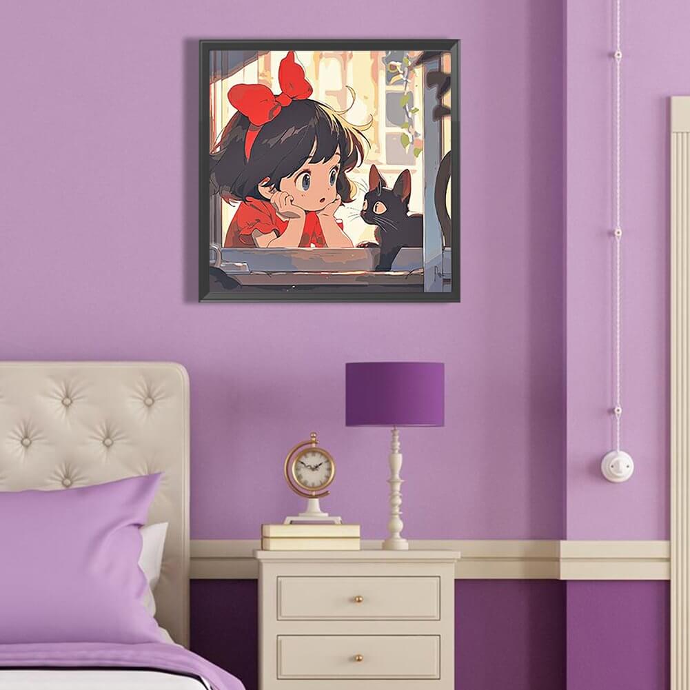 Witch and Cat 5D Diamond Painting Kit