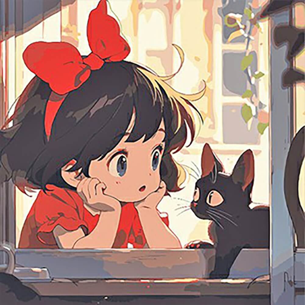 Witch and Cat 5D DIY Diamond Painting Kit