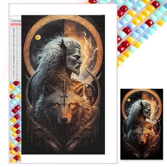 Diamond Painting - Full Square - Wolf Warrior (60*100cm)