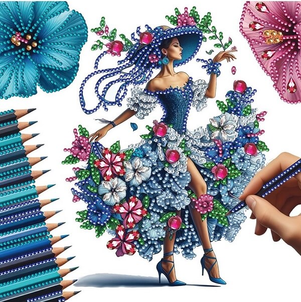 DIY Woman Crystal Rhinestone Diamond Painting Kit