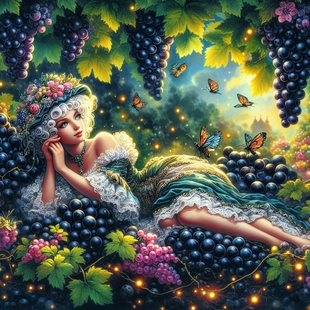 5D DIY Diamond Painting - Full Round / Square - Woman In Forest A
