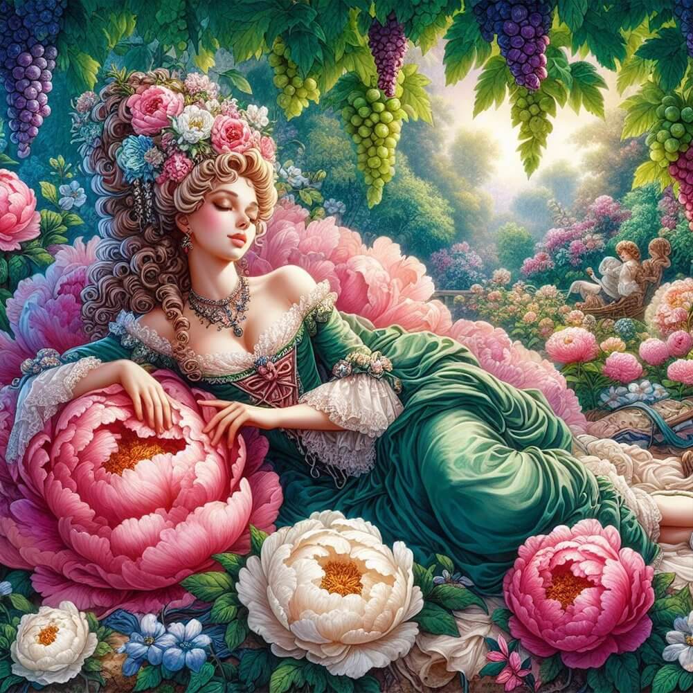 Woman In Garden Diamond Painting