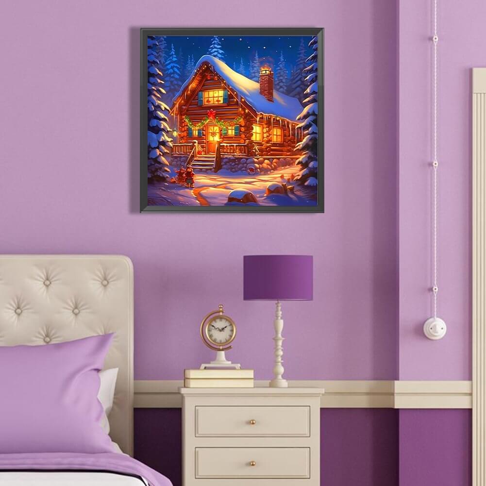 Xmas Snowy House 5D DIY Diamond Painting Kit