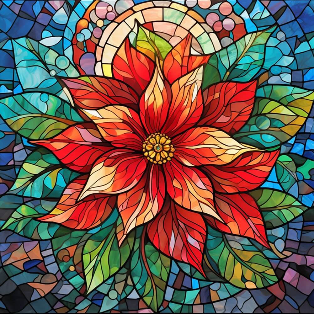 5D DIY Diamond Painting - Full Round / Square - Xmas Tree Stained Glass