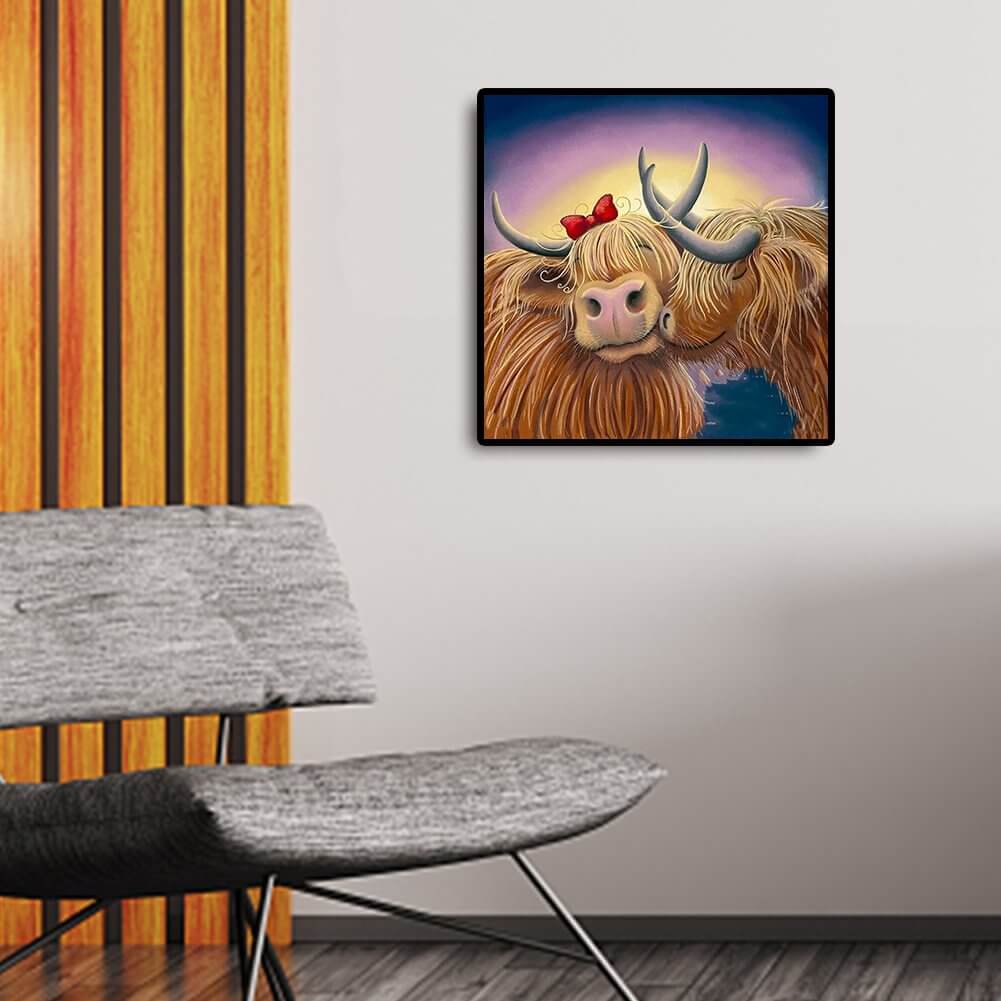 yak couple diamond painting