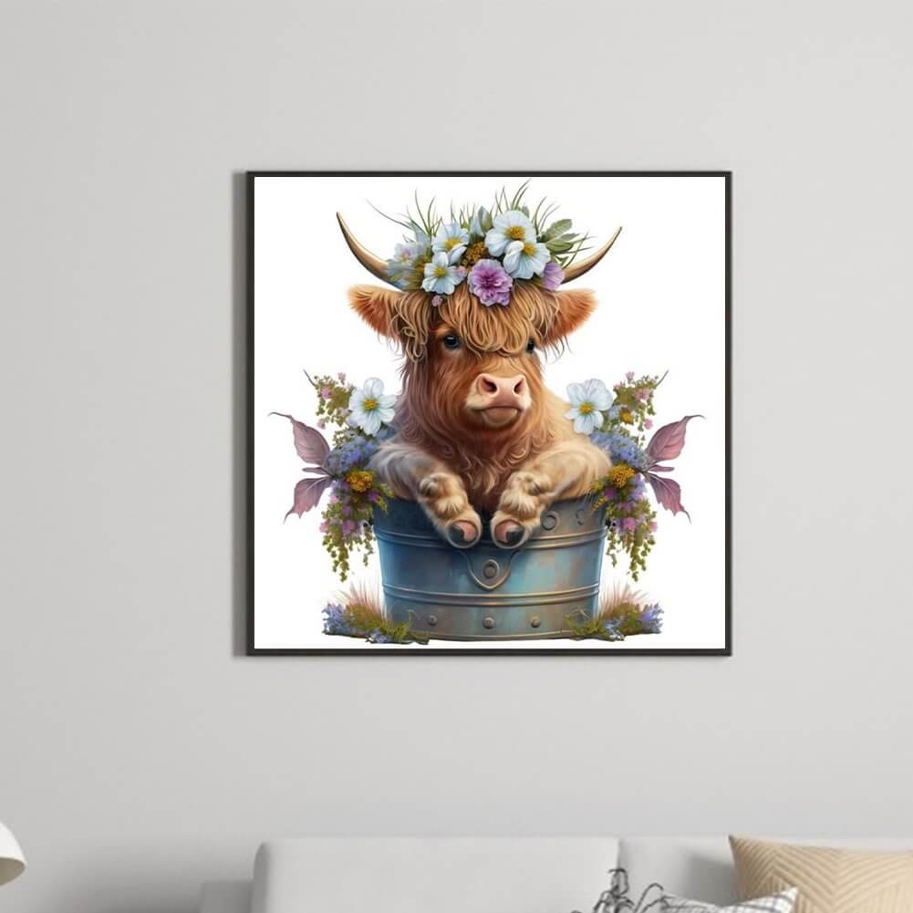 Yak In Bucket 5D DIY Diamond Painting