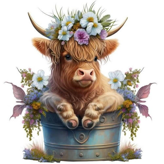 5D DIY Diamond Painting - Full Round / Square - Yak In Bucket
